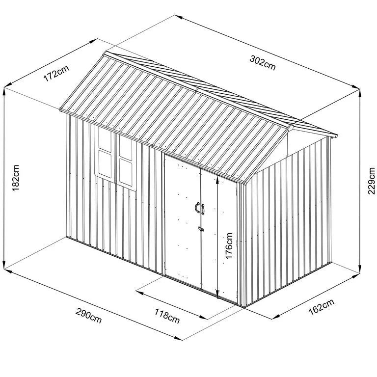 Abri de jardin - HECHT 6X10 NORD