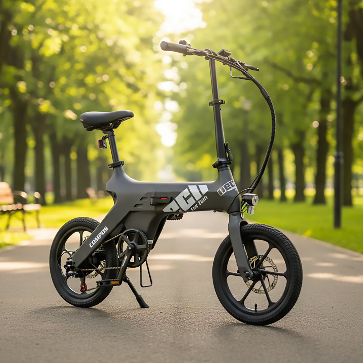 Vélo électrique - HECHT COMPOS MINI (MAT) GRIS