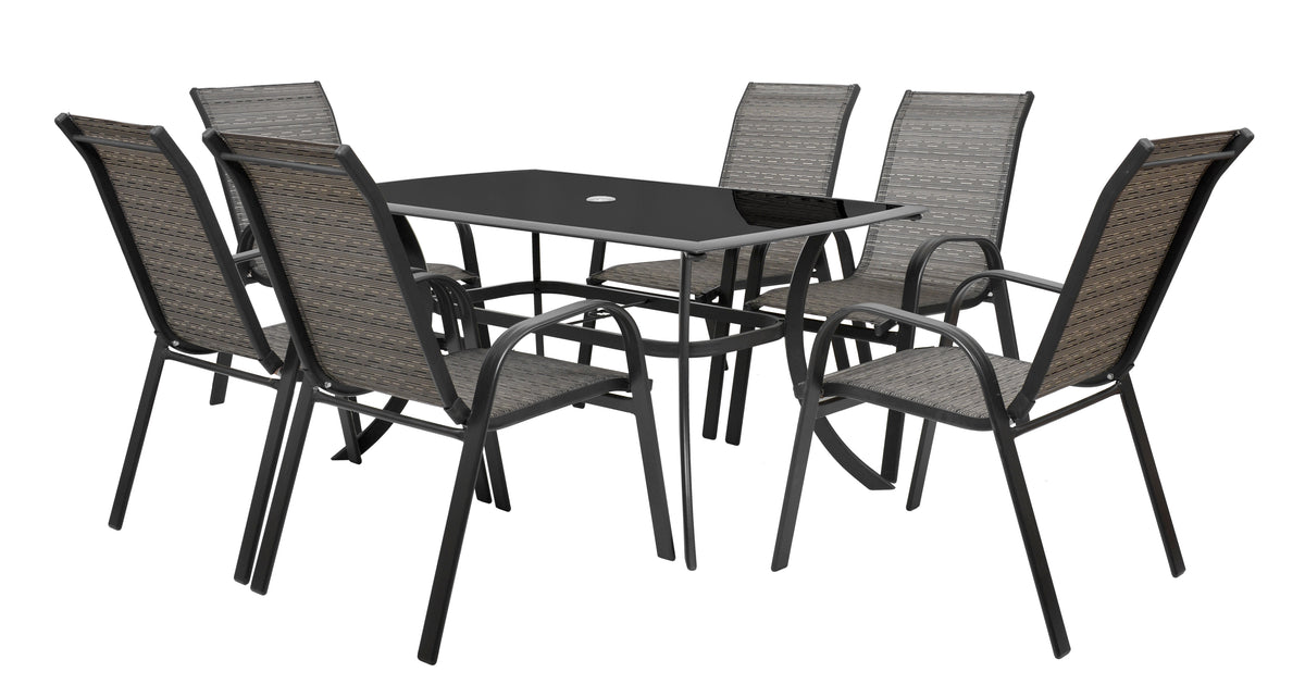 Ensemble de Mobilier de Jardin - HECHT HONEY SET 6